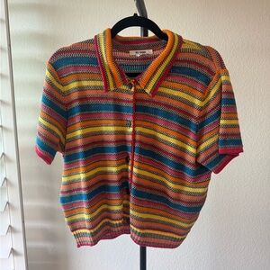 Re/Done Multicolor Striped Button Down Shirt